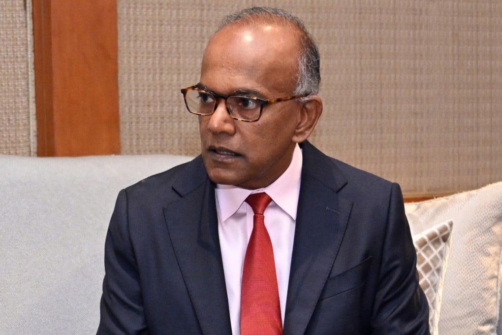 Singapore Law and Home Affairs Minister K Shanmugam pictured on the sidelines of a South China Morning Post conference in Singapore last year. Photo: Handout