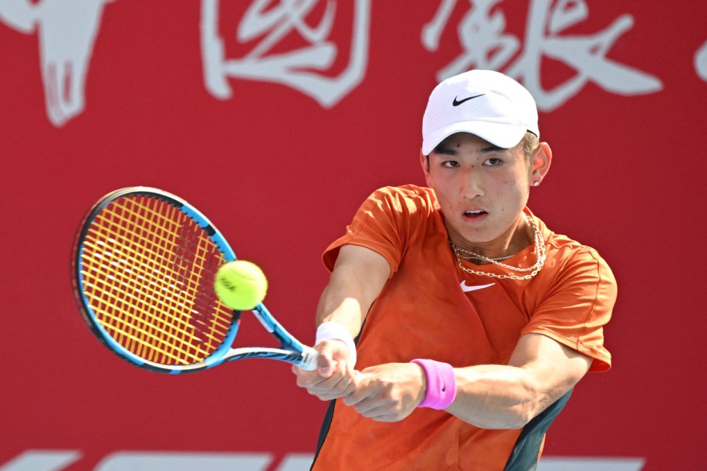 Shang Juncheng went head-to-head with Frances Tiafoe in the Hong Kong Tennis Open quarter-finals. Photo: AFP