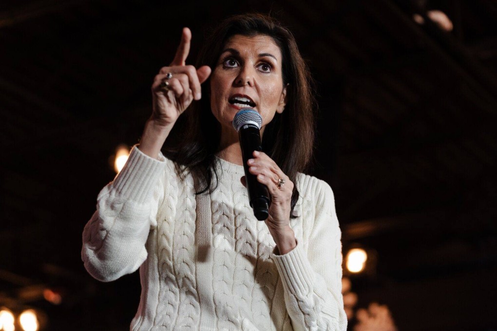Nikki Haley at a campaign event in Londonderry, New Hampshire on Wednesday. Photo: Bloomberg