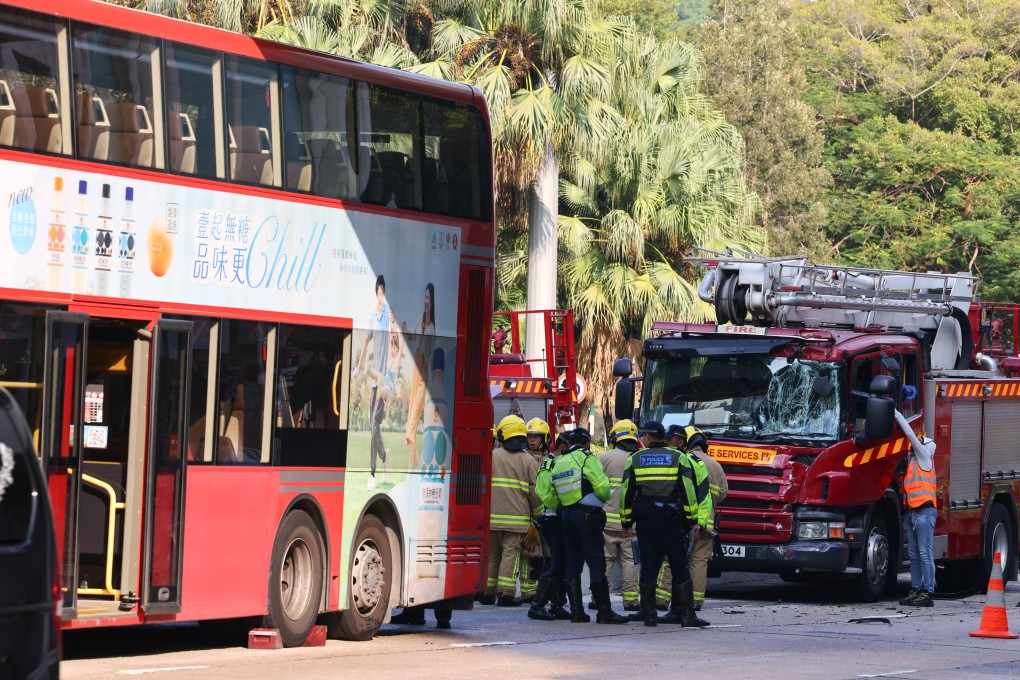 Police cordoned off the scene of the accident near the Tai Wo Hau MTR station. Photo: Dickson Lee