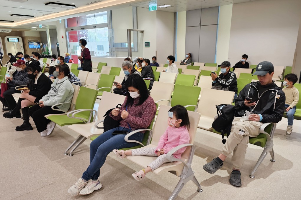Patients at the accident and emergency department in Kwong Wah Hospital in Mong Kok. Hospitals are bracing for an expected  surge in flu and coronavirus cases next week. Photo: Edmond So