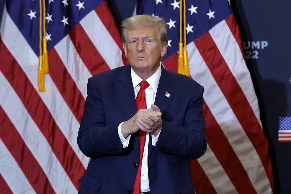 Former President and 2024 presidential hopeful Donald Trump is seen in a campaign event in Waterloo, Iowa, in December. Photo: AFP/Getty Images/TNS