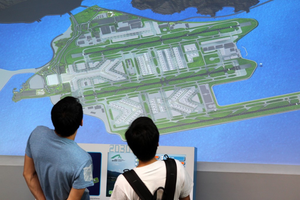 A display of the city’s airport with its third runway. The Airport Authority has decided to issue HK$5 billion worth of retail bonds to help finance the third runway project and other operations. Photo:
Dickson Le