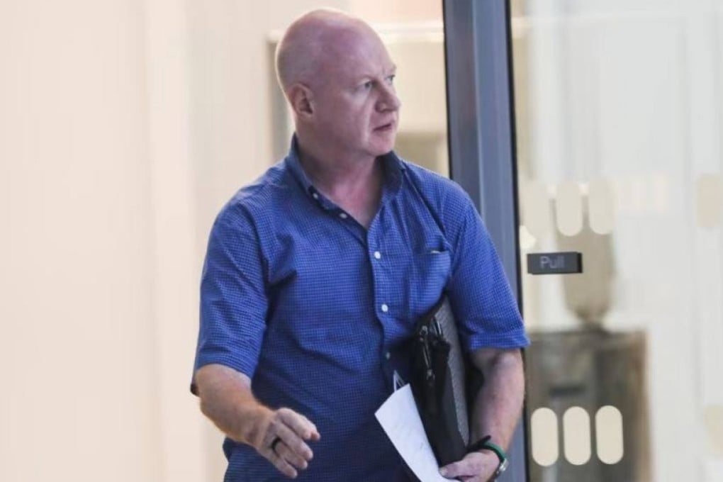 Greg Austin Lynn arrives at the State Courts in Singapore for a hearing last year. Photo: Handout via Today Online