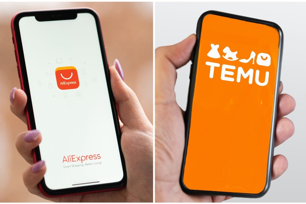 Online retail platforms AliExpress and Temu ranked as the two fastest-growing apps in South Korea in 2023, according to market research firm WiseApp. Photos: Shutterstock