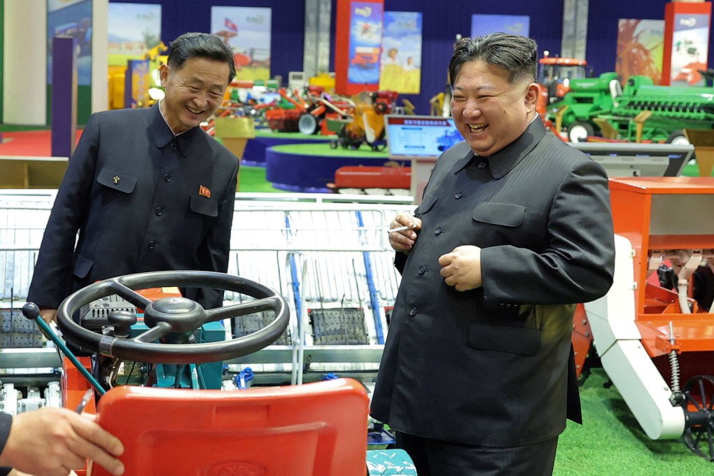 Kim Jong-un inspects agricultural machinery in a picture released by North Korea’s Korean Central News Agency on January 2, the day after the deadly earthquake struck Japan. Photo: KCNA via Reuters