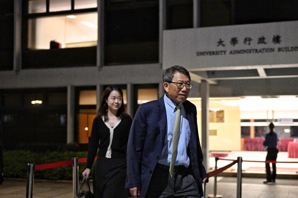 Rocky Tuan leaves the campus of the Chinese University of Hong Kong on Tuesday night. Photo: Handout