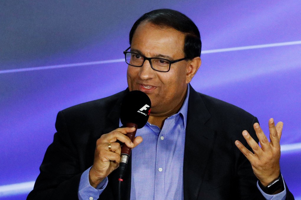 Trade and Industry Minister S Iswaran speaks during a news conference at the F1 Grand Prix night race in Singapore on September 15, 2017. Photo: Reuters