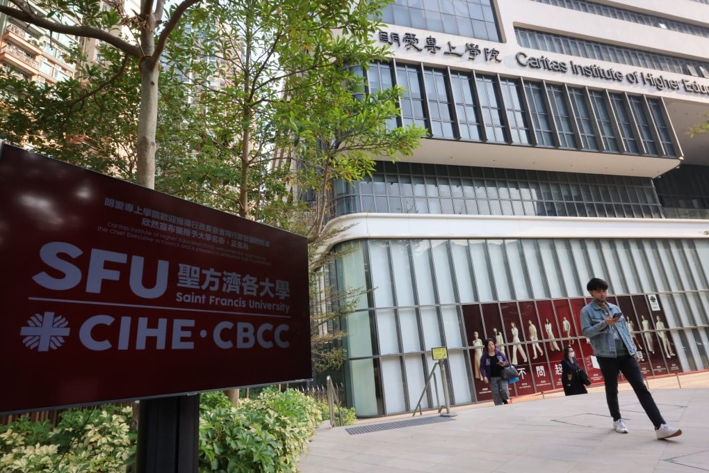The Caritas Institute of Higher Education has changed its name to Saint Francis University. Photo: Jelly Tse