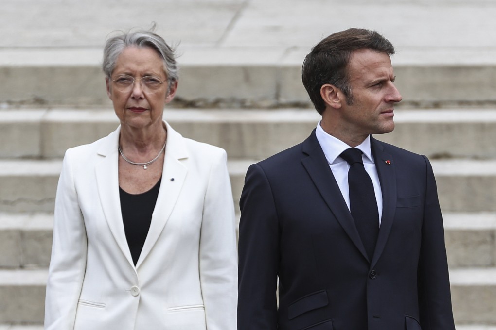 French Prime Minister Elisabeth Borne and President Emmanuel Macron in 2023. File photo; AP