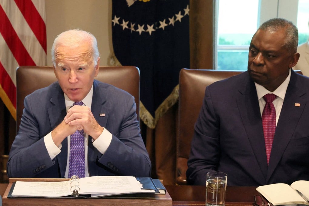 US President Joe Biden, left, and Defence Secretary Lloyd Austin. Photo: Reuters