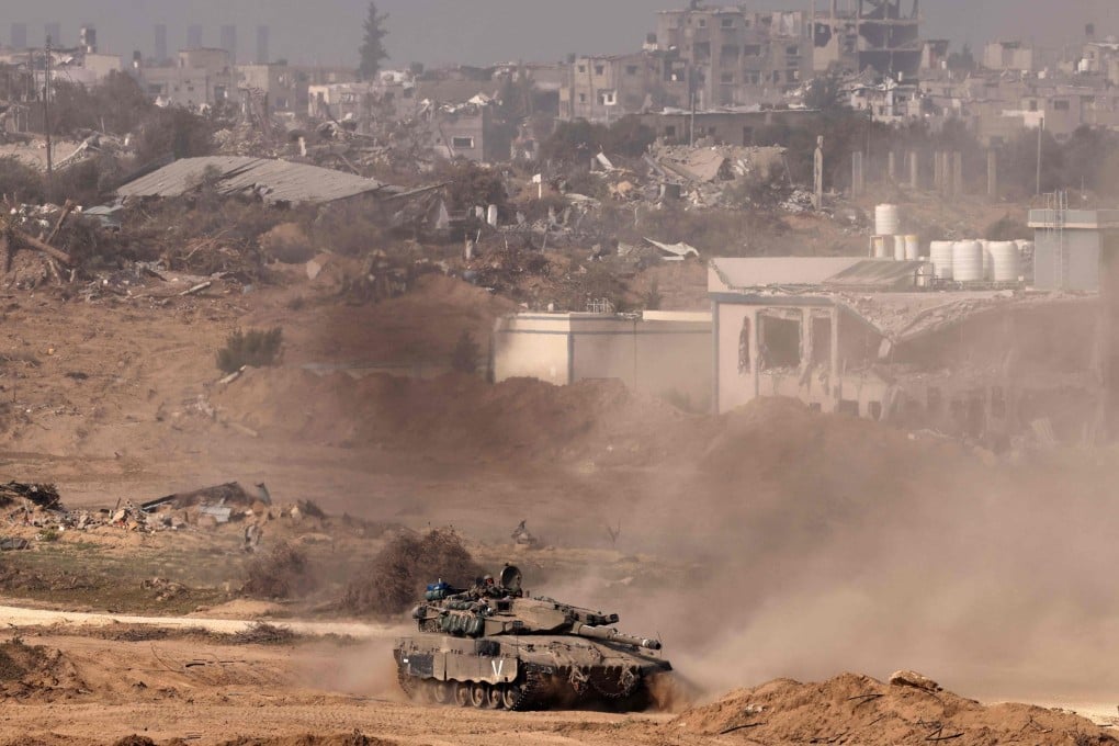 An Israeli tank in the Gaza Strip. An Israeli military spokesman said ‘fighting will continue throughout 2024’. Photo: AFP