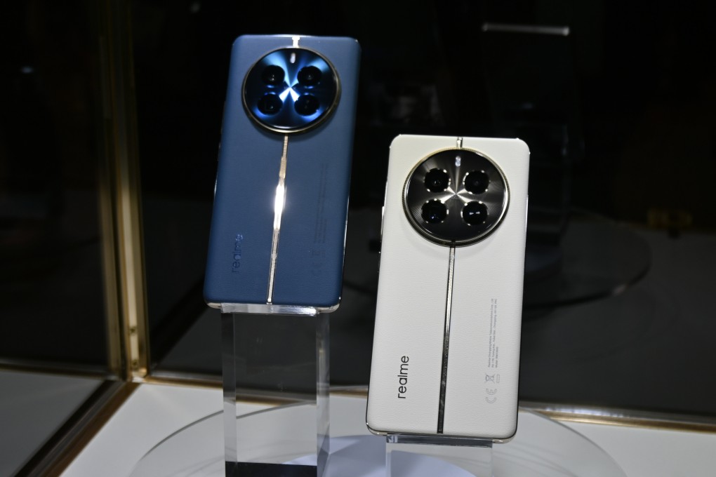 Realme unveiled the 12 Pro+ smartphone at an event parallel to the CES trade show. The company is targeting young users with better zoom capabilities in a budget device. Photo: Matt Haldane