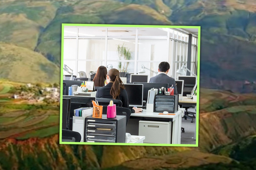 A company in China has come under fire after it moved from a central business district to a remote mountainous location, forcing staff to resign without compensation, then moved back to the city to hire new employees. Photo: SCMP composite/Shutterstock/Douyin
