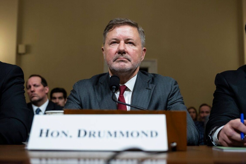 Gentner Drummond, Oklahoma’s attorney general, testifies at a US House Homeland Security Committee hearing on Wednesday. Photo: Bloomberg