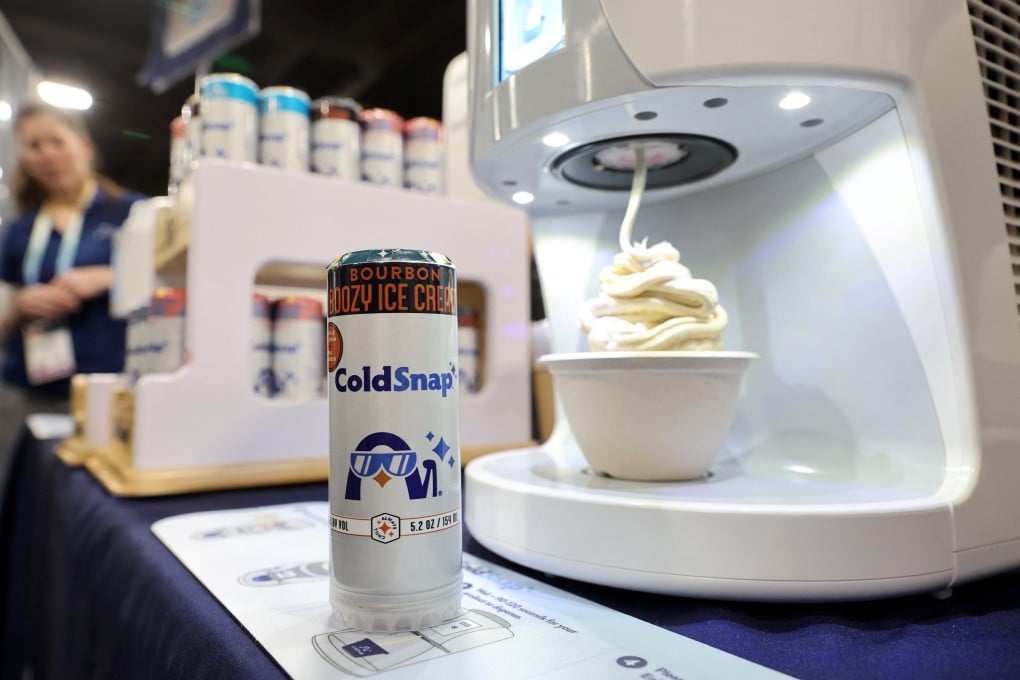 ColdSnap’s no-clean ice cream machine, which, makes ice cream in two minutes from shelf-stable pods, was one of the hi-tech kitchen appliances shown at CES 2024, where many products used AI to make cooking much easier. Photo: Reuters