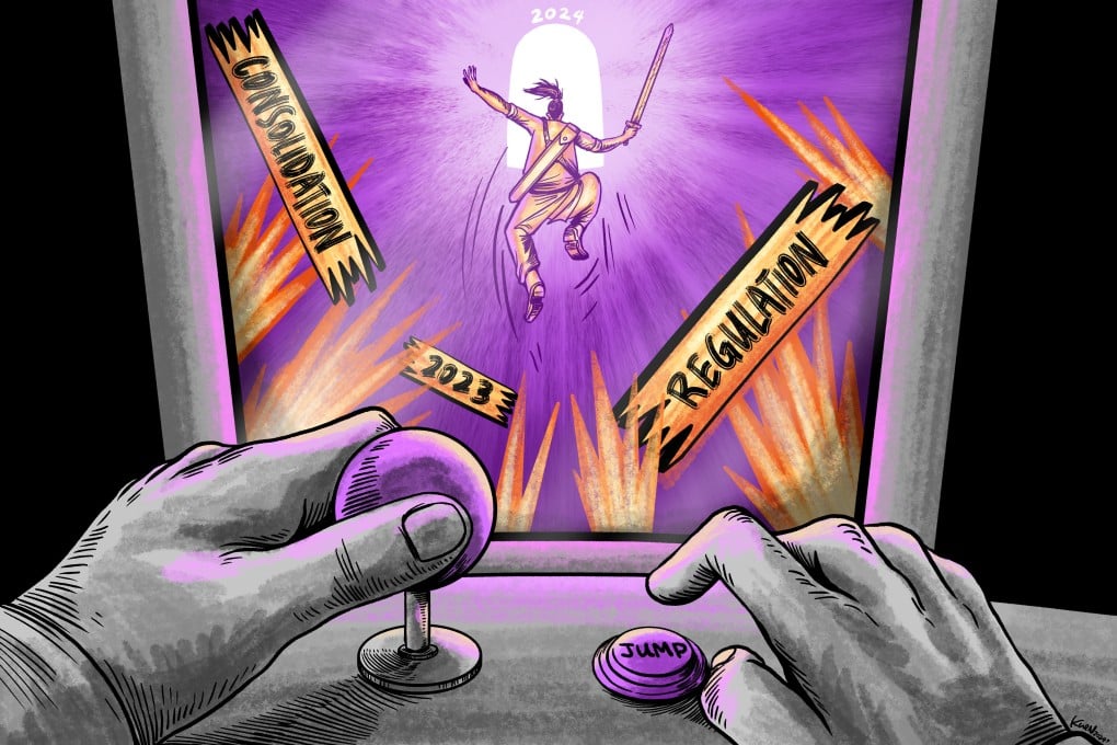 China-backed games continue to win awards and analysts see more overseas opportunities for domestic developers in 2024. Illustration: SCMP/Lau Ka-kuen