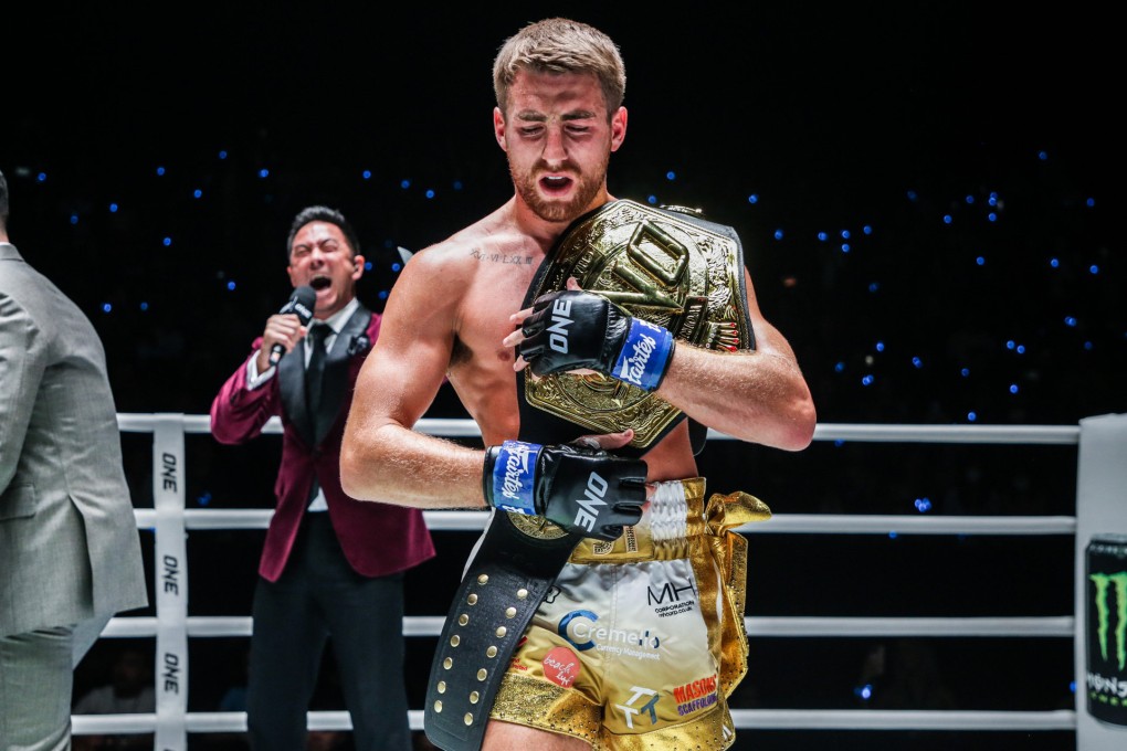 Jonathan Haggerty will put his Muay Thai bantamweight belt on the line against Felipe Lobo. Photo: ONE Championship