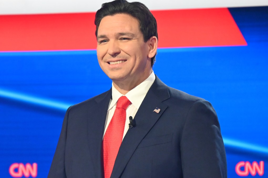 Florida Governor Ron DeSantis on Wednesday in Des Moines at the final Republican presidential debate before the Iowa caucuses. Photo: TheNEWS2 via ZUMA/dpa