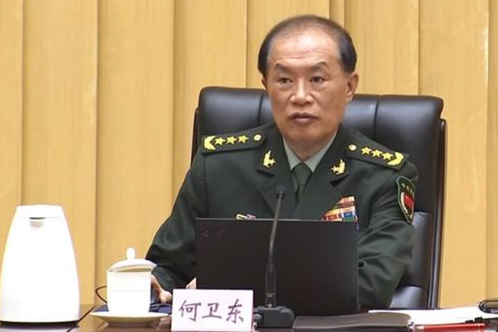 General He Weidong, vice-chairman of the CMC, urged graft-busters to “get to the bottom of long-standing problems”. Photo: CCTV