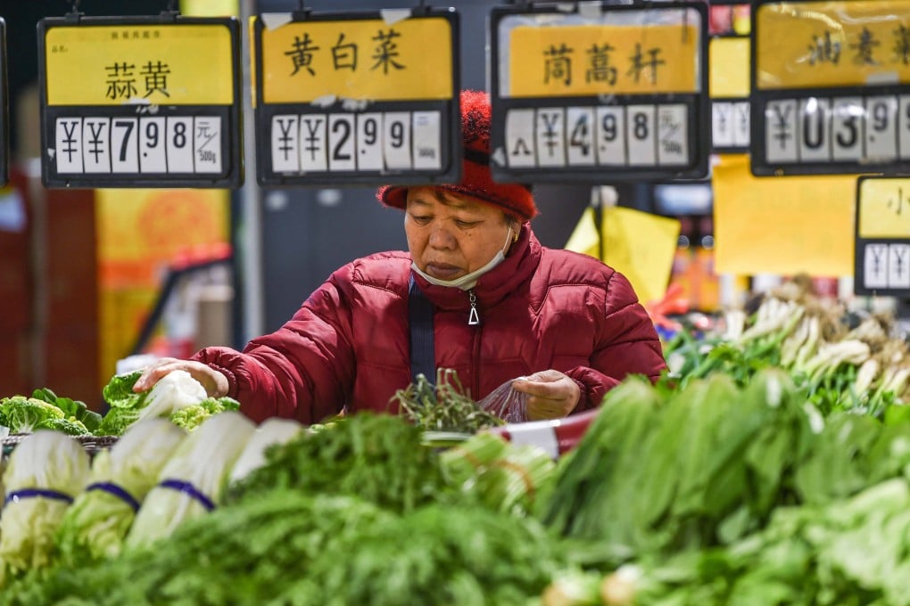 China’s consumer price index (CPI) fell by 0.3 per cent year on year in December. Photo: AFP