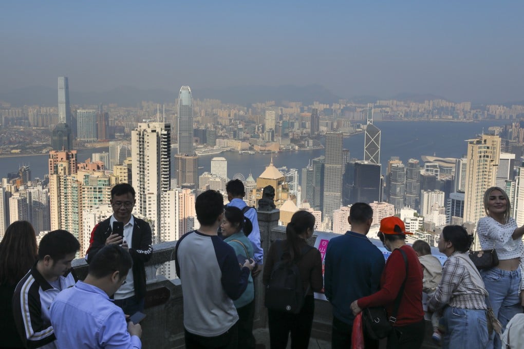 A view of Victoria Harbour from The Peak. About 4 million visitors came to Hong Kong in December last year. Photo: Xiaomei Chen
