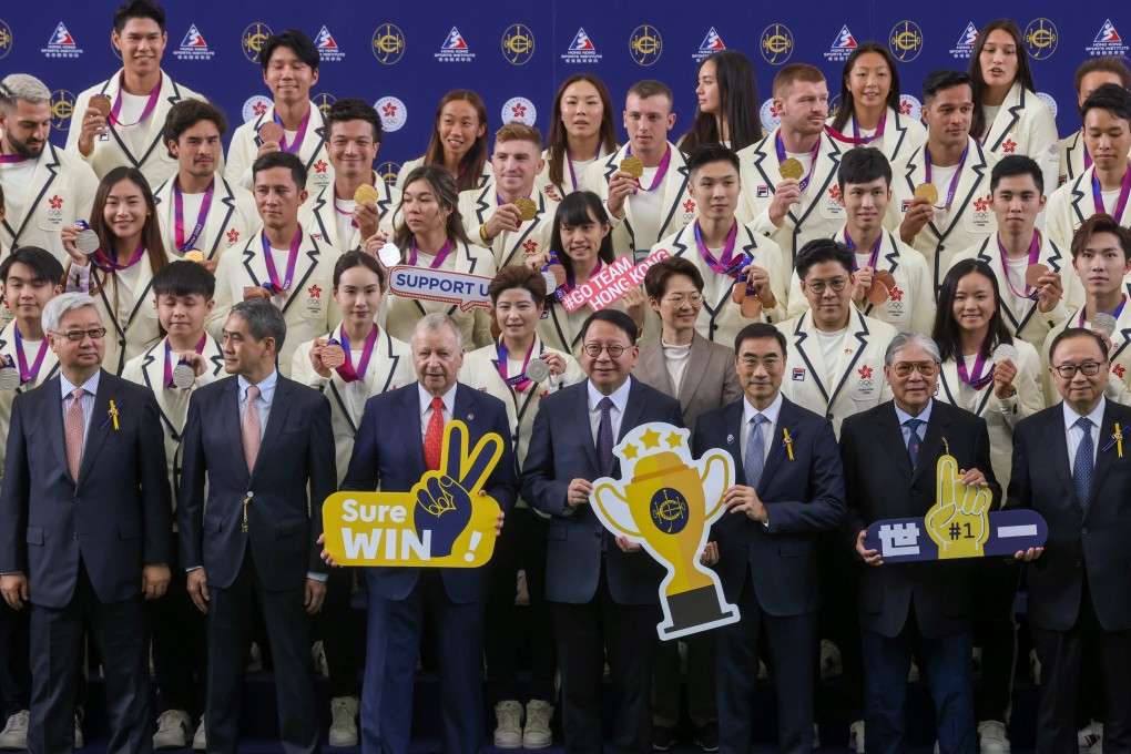 Hong Kong’s medallists are celebrated after the Asian Games last year. Photo: Jonathan Wong