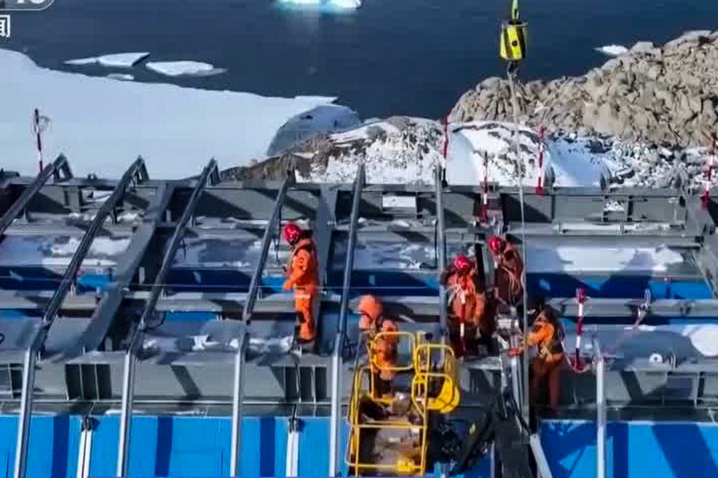 Major works have been completed for China’s fifth Antarctic research station. Photo: CCTV
