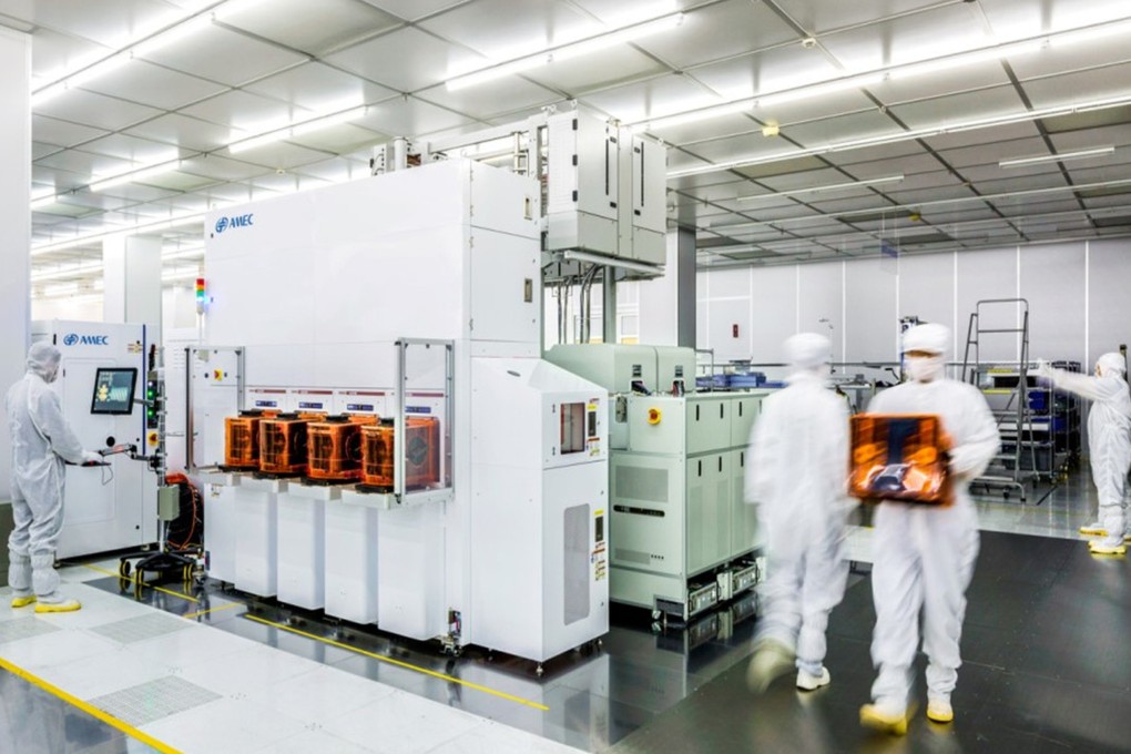 Advanced Micro-Fabrication Equipment workers at the company’s main production site in Shanghai. Photo: Handout