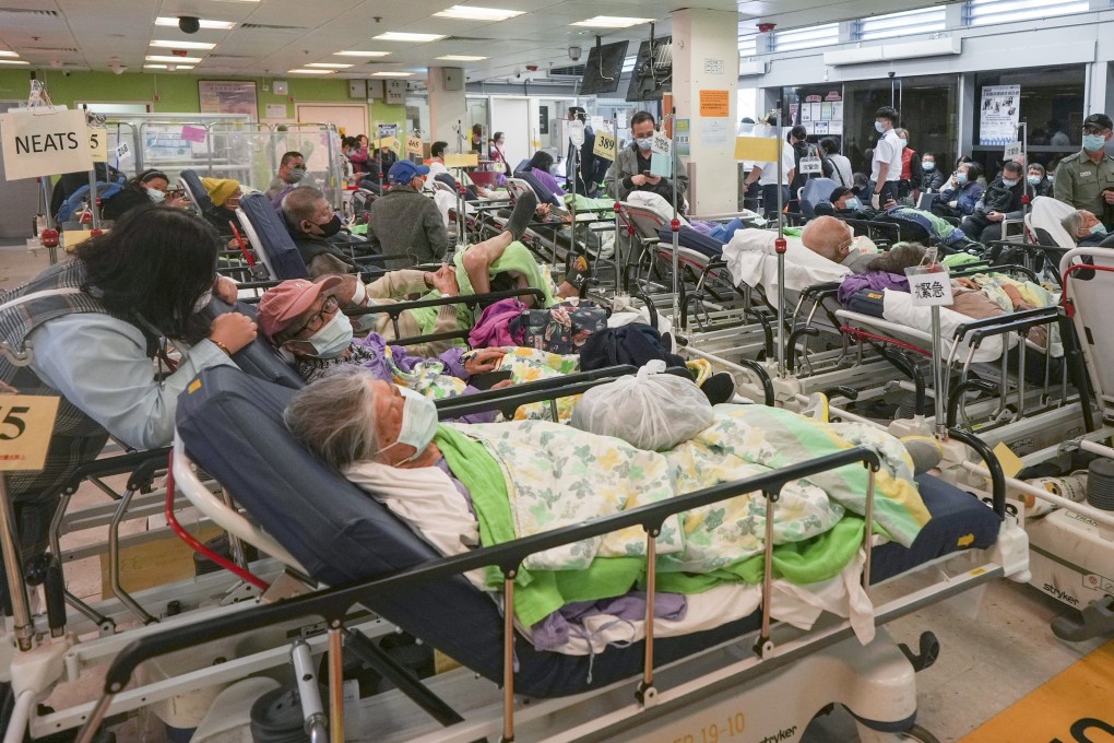 Patients wait for treatment at the A&E department of Queen Elizabeth Hospital in Hong Kong’s Jordan district on January 9. A rise in flu cases in the city has increased pressure on public hospitals, leading city leaders to explore increasing costs for people who go to A&E departments for non-emergency treatment. Photo: Eugene Lee