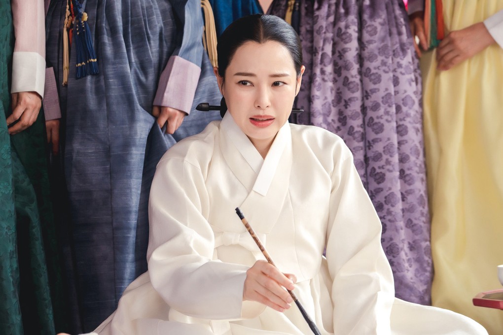 Lee Hanee as Yeo-hwa in a still from “Knight Flower”. Lee stars as a widow with a secret life as a nighttime vigilante in the era of the Joseon dynasty’s rule over Korea.