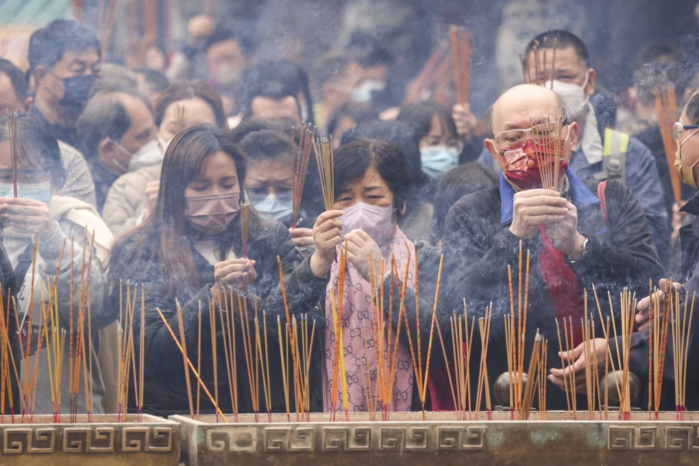 Wong Tai Sin Temple in Hong Kong during the Lunar New Year holiday. Photo: Jonathan Wong