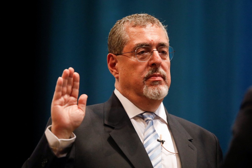 Bernardo Arévalo being sworn in as Guatemala’s president. Photo: Reuters