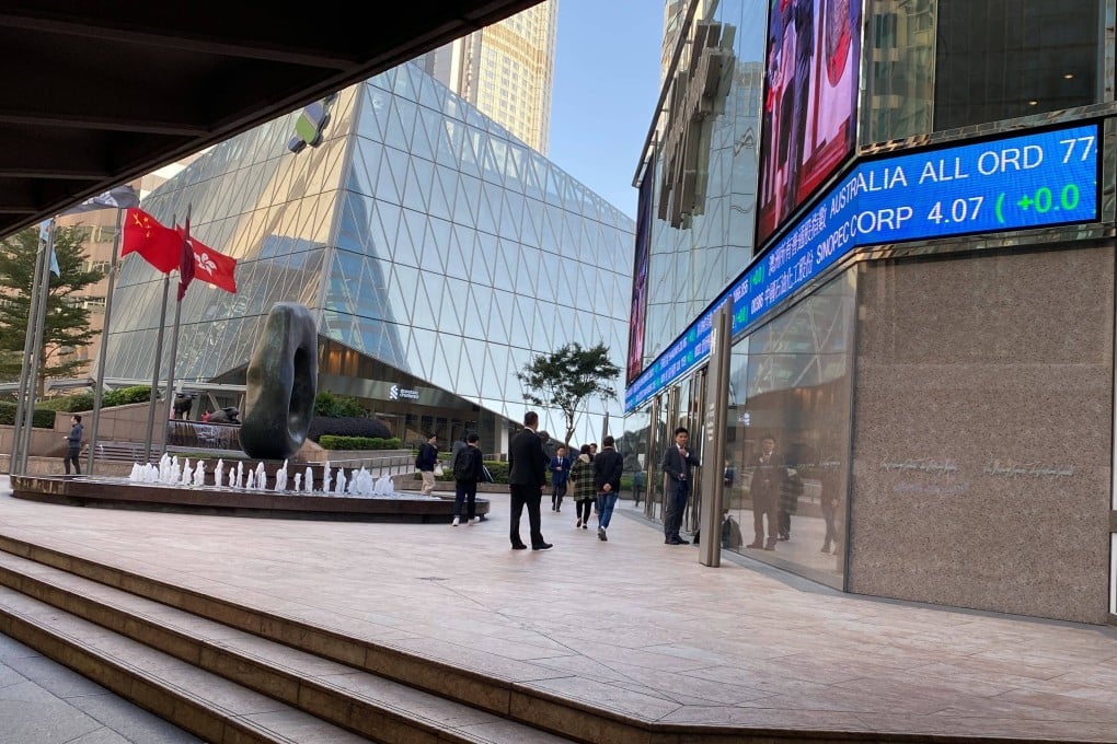 Stock prices seen outside the Exchange Square in Central, Hong Kong on January 8, 2023. Photo: Li Jiaxing