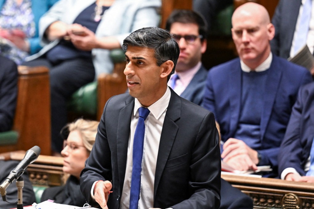 Britain’s Prime Minister Rishi Sunak in the House of Commons, London on Monday. Photo: UK Parliament / Jessica Taylor / Handout via Reuters