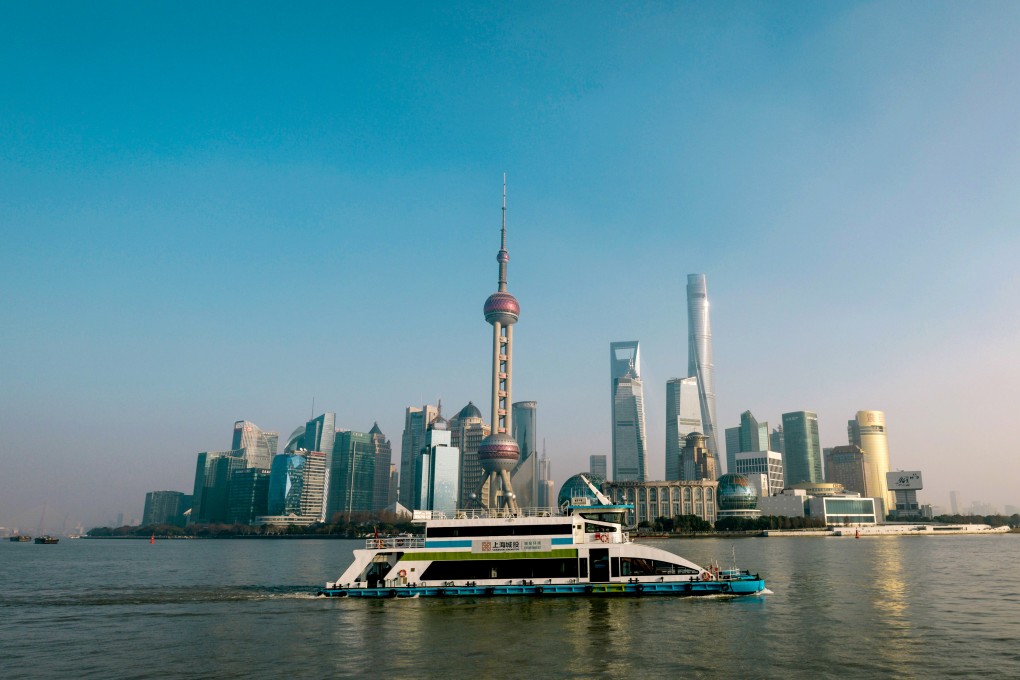 A view of Shanghai’s Lujiazui  financial district from across the Huangpu River on January 11, 2024. Photo: EPA-EFE