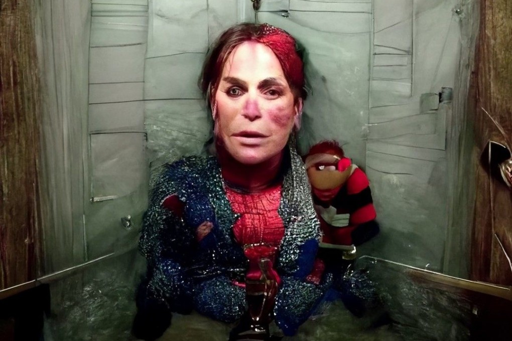 “Loab” (2022), an image in a series created by artist Supercomposite using artificial intelligence. The character went viral after being posted on social media in 2022. Photo: Instagram / @supercomposite