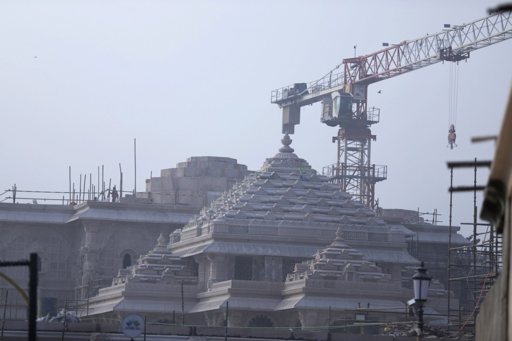 The Ram Temple, which is still under construction, is   expected to be inaugurated on January 22. Photo: Bhat Burhan
