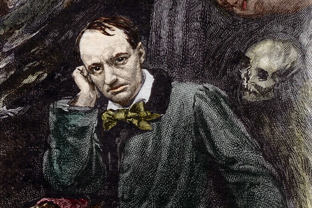 A representation of French poet Charles Baudelaire (1821-1867) for his 1857 book “Les Fleurs du Mal” (“The Flowers of Evil”). Photo: Getty Images