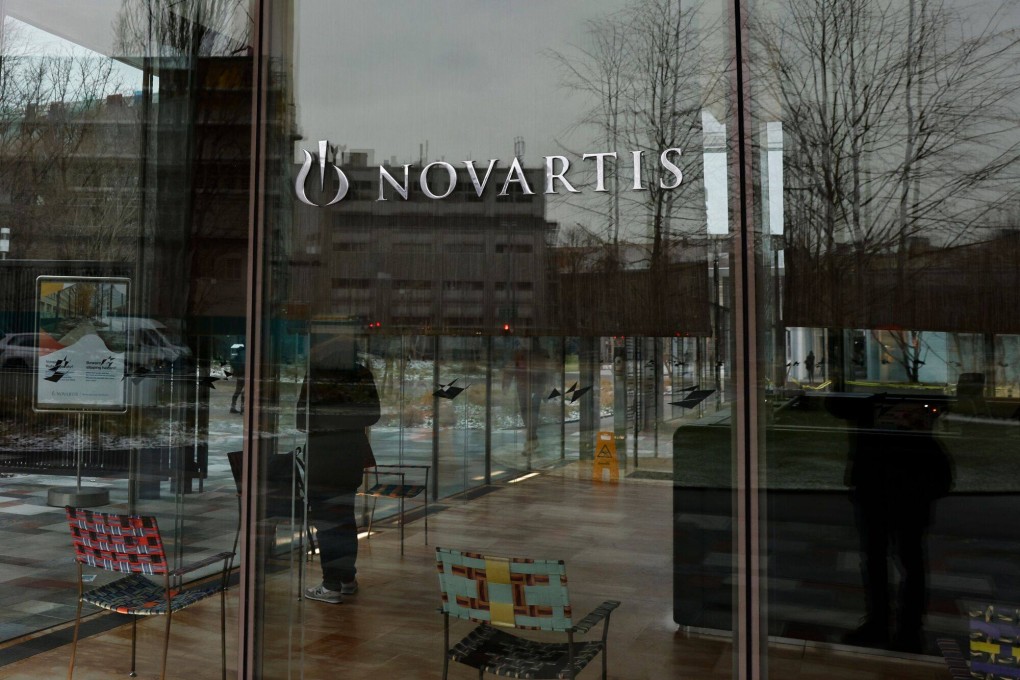 Signage for Novartis AG at a building in the company’s headquarters in Basel, Switzerland in Janury 2023. Photo: Bloomberg