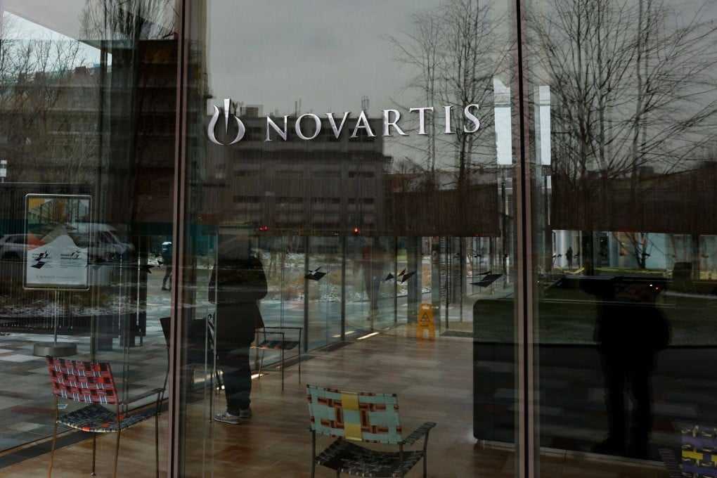 Signage for Novartis AG at a building in the company’s headquarters in Basel, Switzerland in Janury 2023. Photo: Bloomberg