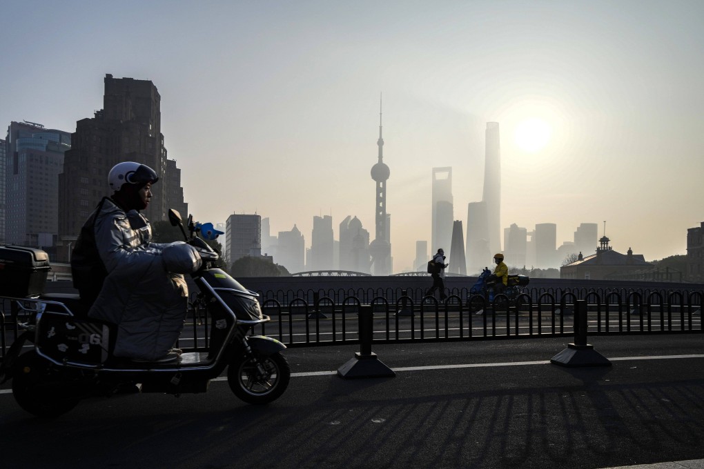 The Lujiazui financial district in Shanghai. On average, investors are only willing to pay 1.2 times the book values of companies listed in the city, according to Bloomberg data, the lowest since it began compiling the Shanghai Composite Index in 2002. Photo: Bloomberg