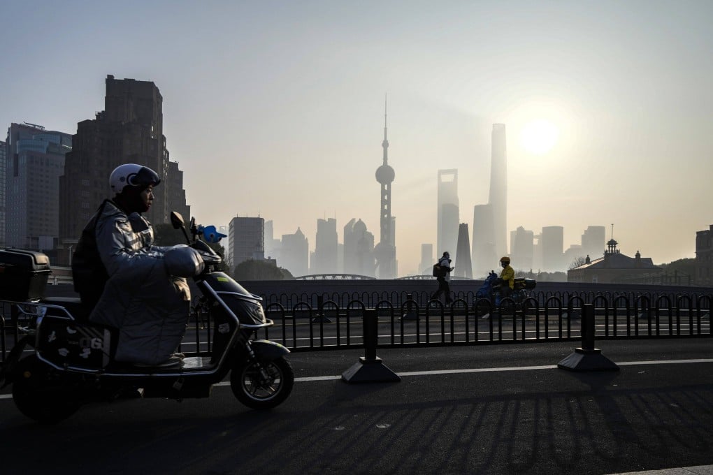 The Lujiazui financial district in Shanghai. On average, investors are only willing to pay 1.2 times the book values of companies listed in the city, according to Bloomberg data, the lowest since it began compiling the Shanghai Composite Index in 2002. Photo: Bloomberg