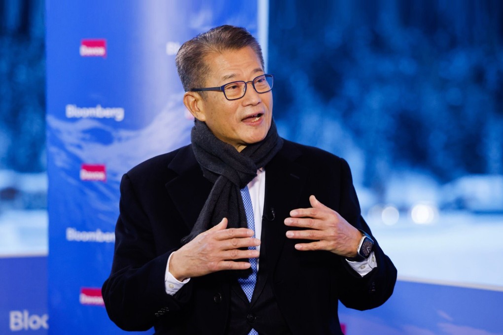 Hong Kong finance chief Paul Chan attends the World Economic Forum in Davos, Switzerland. He stressed that his discussion with leaders remained focused on business opportunities. Photo: Bloomberg