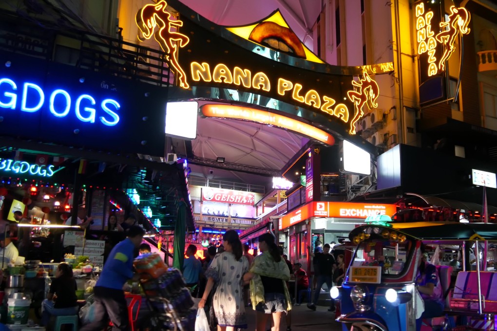 Vivid neon signs glowing at Nana Plaza street, one of Bangkok’s nightlife areas and red light districts. Thailand has extended opening hours to 4am in zoned areas with the highest tourist footfall. Those are in parts of Bangkok, Pattaya and Phuket, the three most visited parts of Thailand, as well as Chiang Mai and Koh Samui. Photo: Shutterstock
