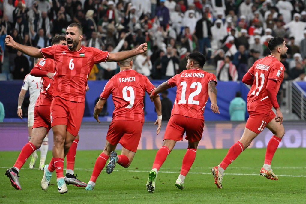Palestine delivered a performance laced with fight and skill to draw with United Arab Emirates. Photo: AFP