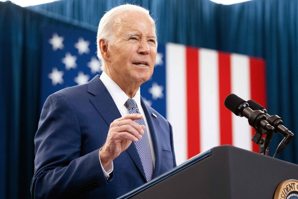US President Joe Biden promoting his economic agenda in Raleigh, North Carolina. Photo: AFP