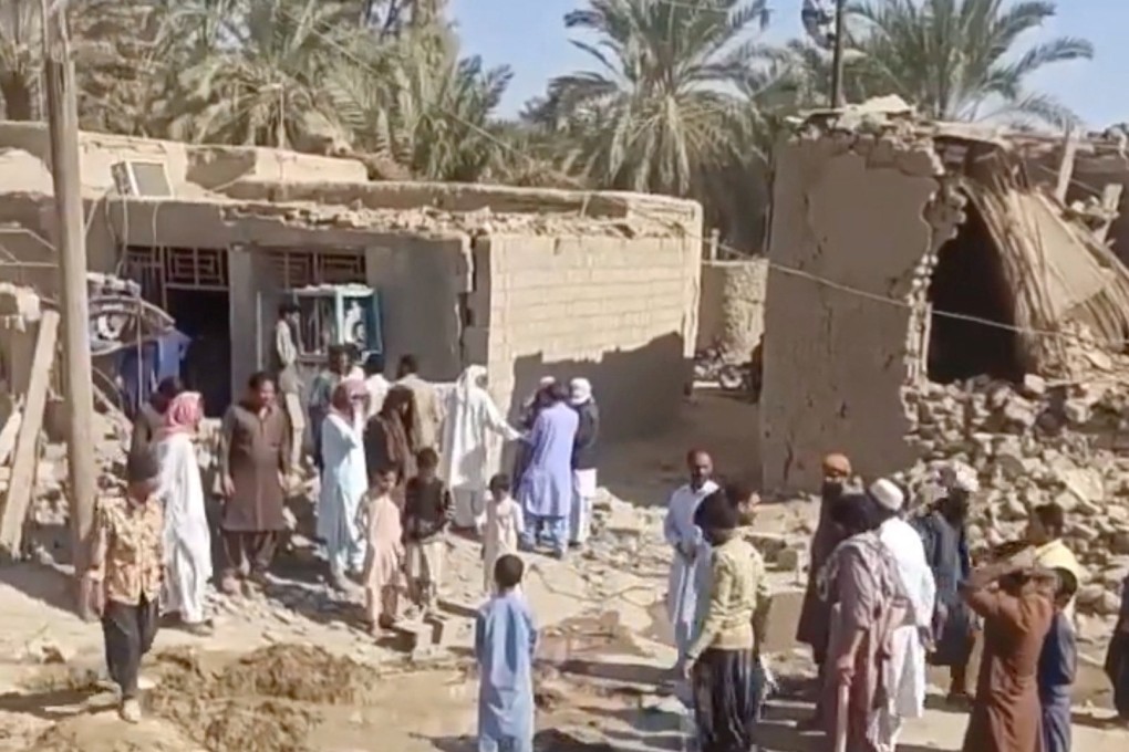 People assess the aftermath of Pakistan’s military strike on an Iranian village near Saravan, Sistan and Baluchestan province, Iran, on Thursday. Photo: Reuters