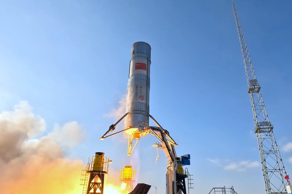 LandSpace’s test rocket lifts off from the Jiuquan Satellite Launch Centre in Inner Mongolia on Friday. Photo: Weibo/ @Landspace