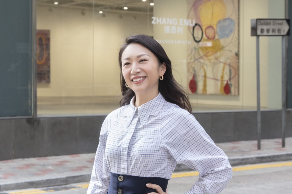 Hauser & Wirth’s Asia managing partner Elaine Kwok  stands outside the gallery’s new Hong Kong location at 8 Queen’s Road Central. The art gallery will kick things off with an exhibition of Chinese artist Zhang Enli. Photo: Hauser & Wirth